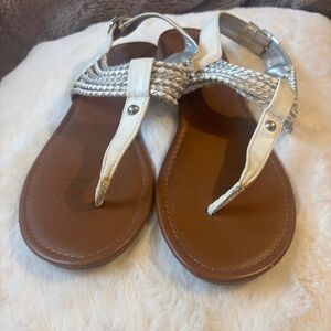 White sandals